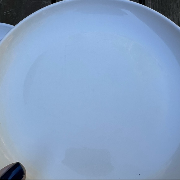 Crate & Barrel Toben White Plate Set of Four 8" and 10.5" Ceramic Plates - Picture 8 of 8